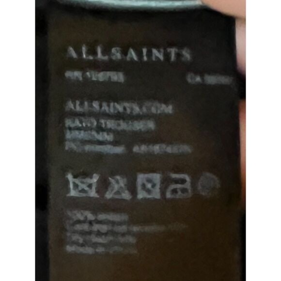 ALLSAINTS Black Casual Button Fly Chino Kato Skater Pants Trousers  Mens Size 36 - Picture 6 of 12